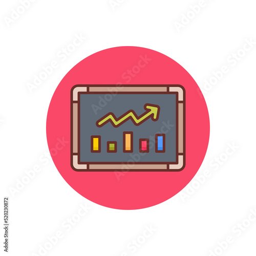 Stock Prediction icon in vector. Logotype