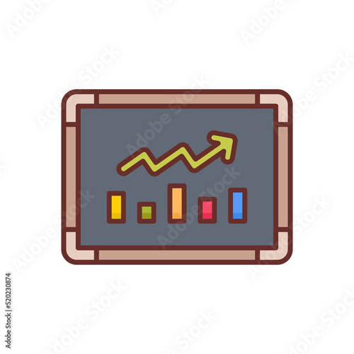 Stock Prediction icon in vector. Logotype