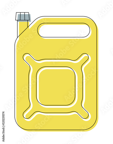 Flat colored icon of a gasoline canister