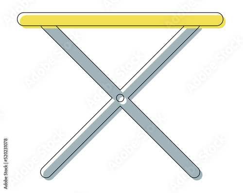 Flat colored icon of the folding table