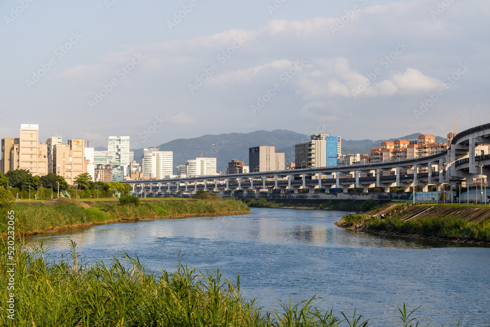 Taipei, Taiwan Taipei city skyline with keelung river