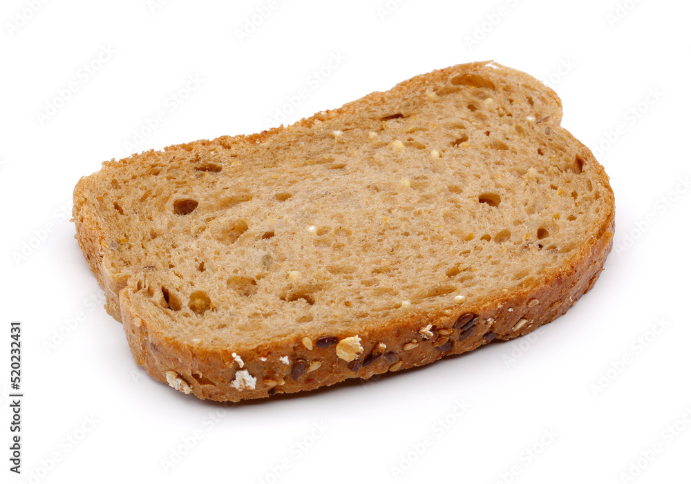 sliced bread isolated on white