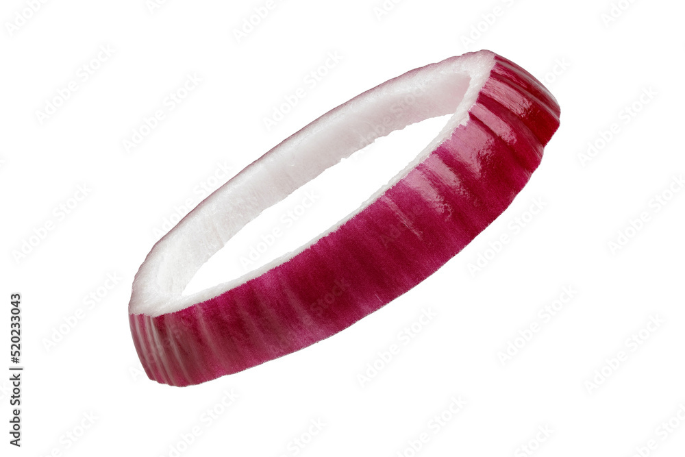 red onion ring isolated on white background red onion ring isolated on white background
