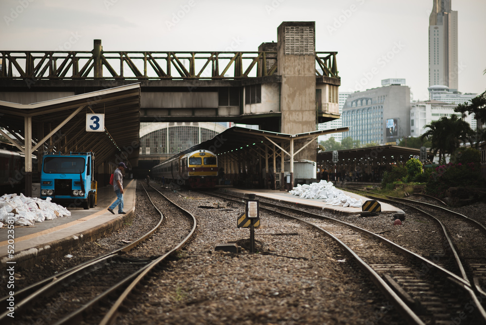 Fototapeta premium train in the railway station Thailand