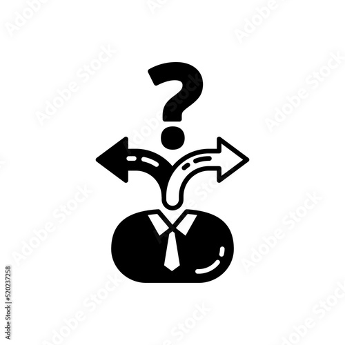 Confusion In Decision Making icon in vector. Logotype