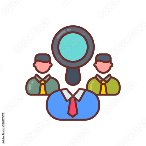 Find Right Candidate icon in vector. Logotype