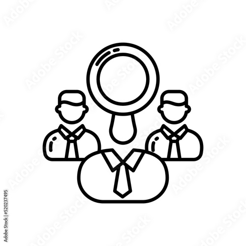 Find Right Candidate icon in vector. Logotype