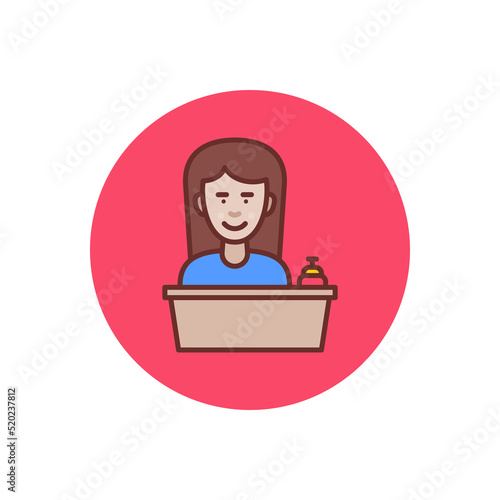Receptionist icon in vector. Logotype