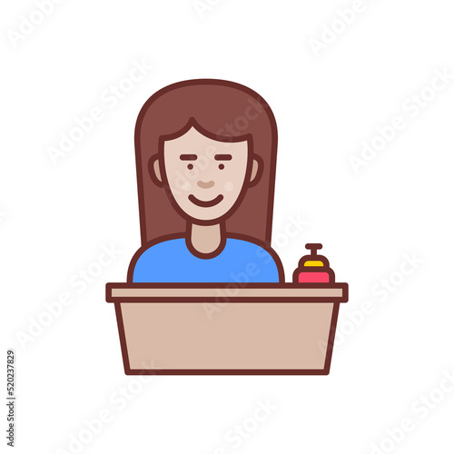 Receptionist icon in vector. Logotype