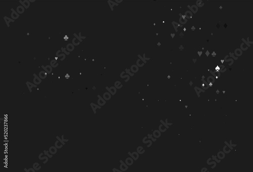 Light Silver, Gray vector texture with playing cards.