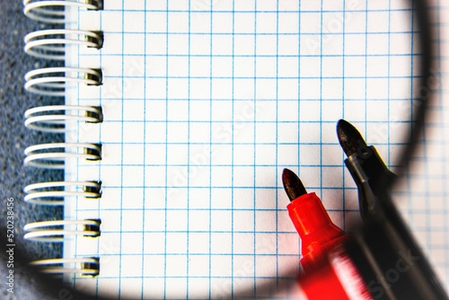 Obraz na plátně Markers and notepad