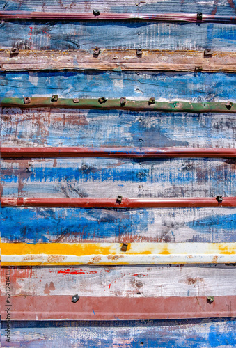 Patern of colorful wooden planks