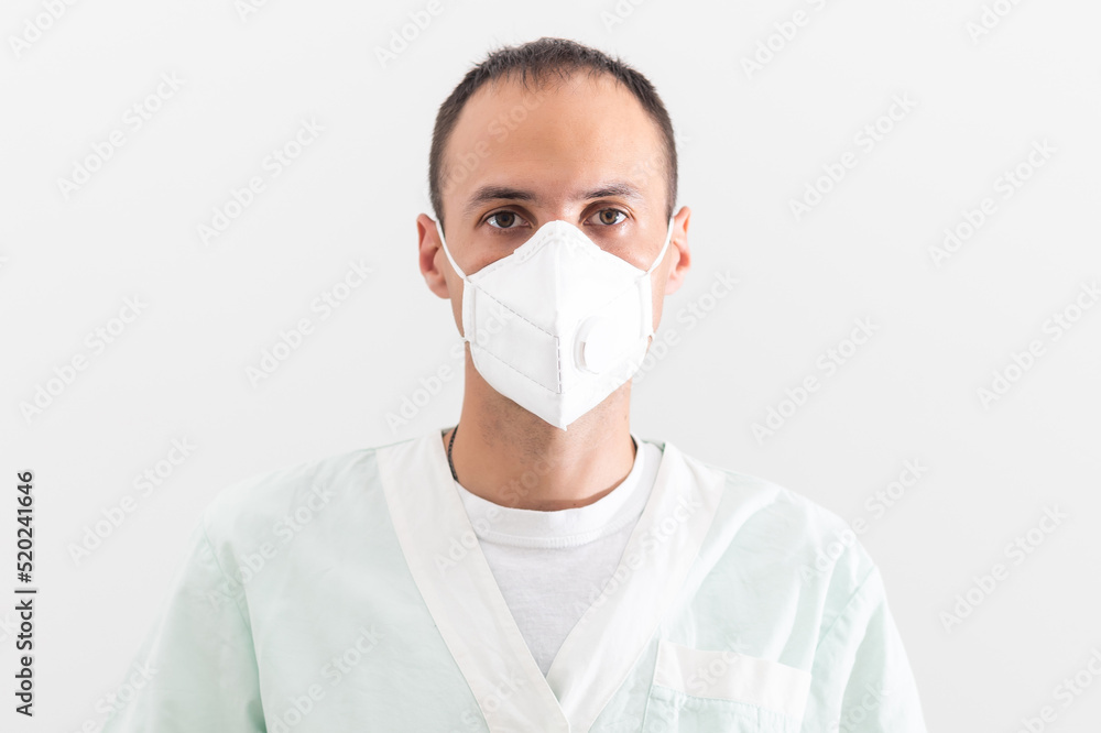 Doctor Wearing Medical Mask and Gloves Isolated Doctor Wearing Medical Mask and Gloves Isolated