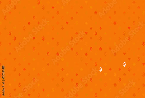 Light orange vector layout with elements of cards.