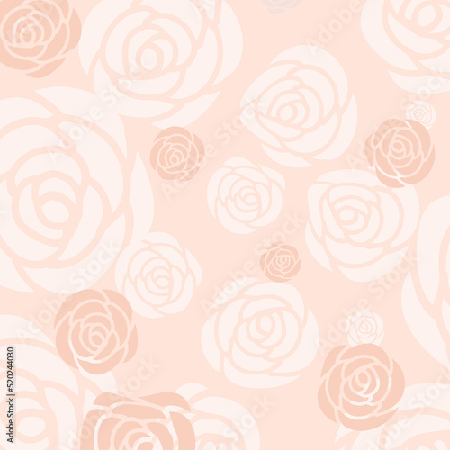 Pink background with white and red roses