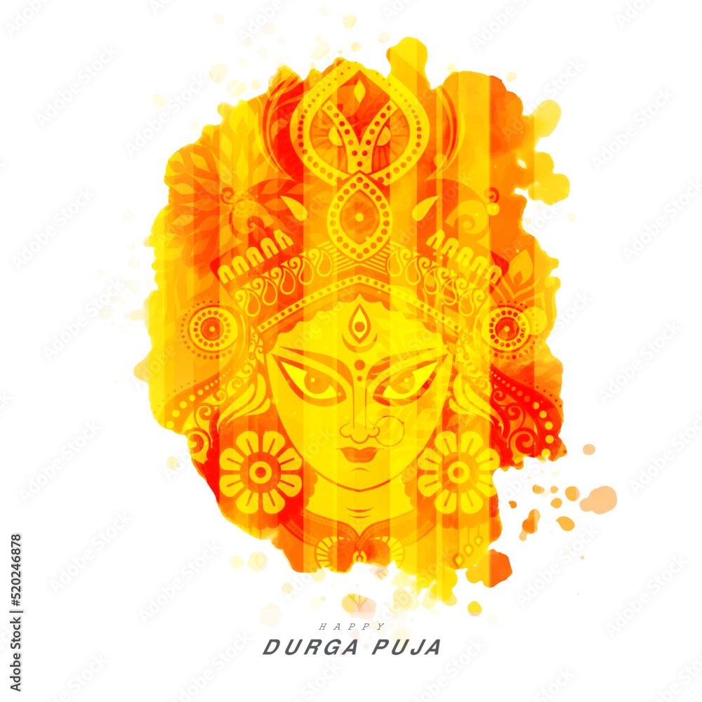Durga Puja Festival Background Template Design Stock Illustration   Download Image Now  Durga Eye Backgrounds  iStock