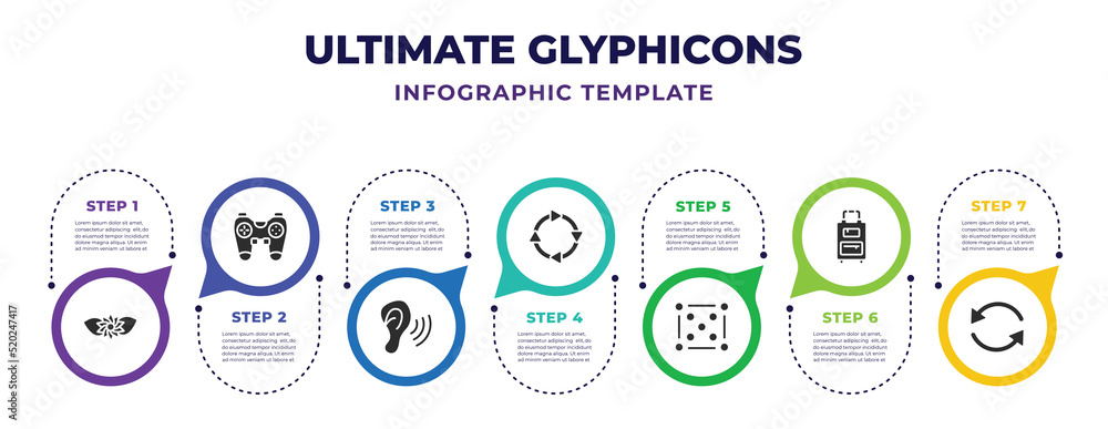 Vecteur Stock ultimate glyphicons infographic design template with ...
