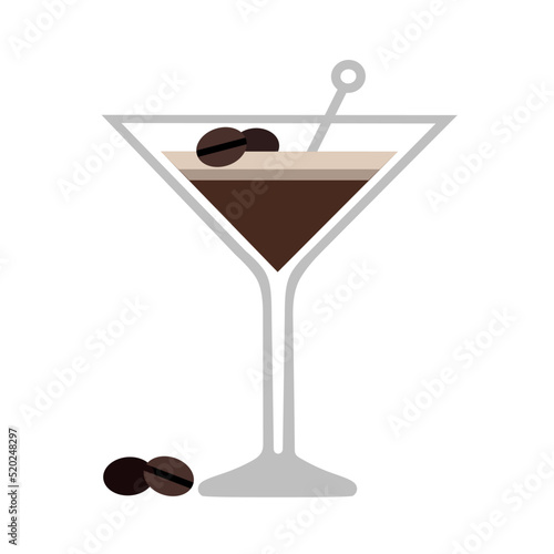 Espresso Martini, isolated vector illustration icon