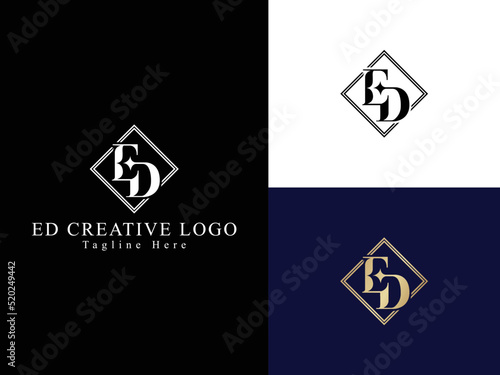 ED luxury logo or DE  modern logo, icon, letter, initials, and monogram logo design. free vector file	
