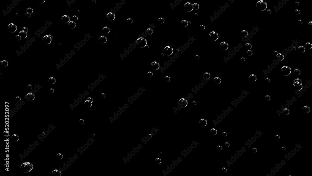 Large shiny champagne bubbles on a black background. Large shiny champagne bubbles on a black background.