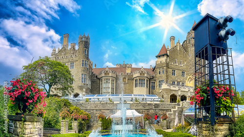Canvas Print Casa Loma exterior in Toronto, Canada