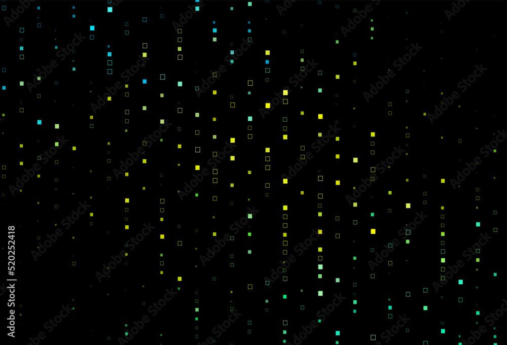 Dark Green, Yellow vector template with square style.