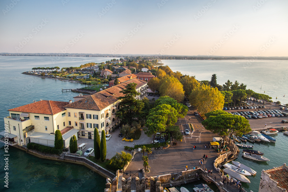 Scenic view of evening streets of Sirmione