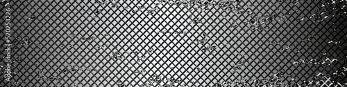 Perforated metal grid background. Metal grill. Brushed metal plate banners. Stainless wire mesh fence. Technology background with polished, alloy, titan, steel, chrome. Vector illustration EPS10.