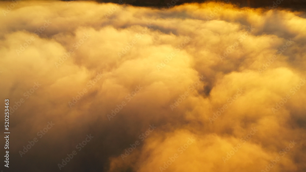 Aerial view of morning clouds, sunrise