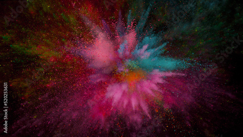 Freeze motion shot of color...