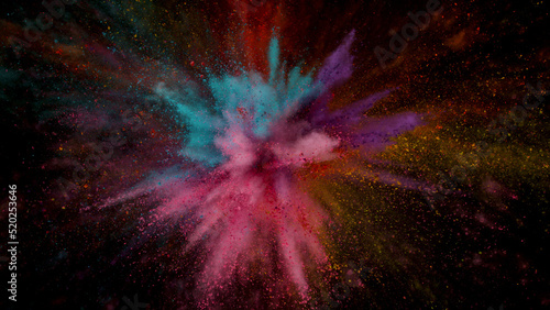 Freeze motion shot of color...