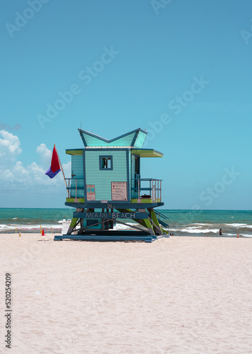 lifeguard hut on the beach miami  © Alberto GV PHOTOGRAP