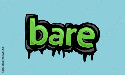 BARE background writing vector design