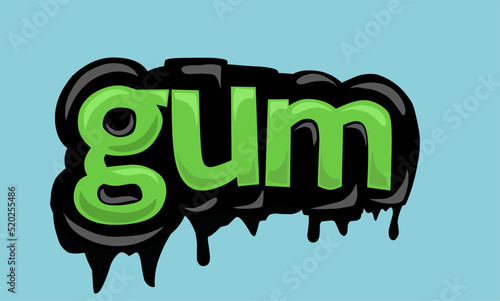 GUM background writing vector design