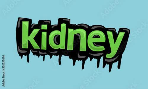 KIDNEY background writing vector design