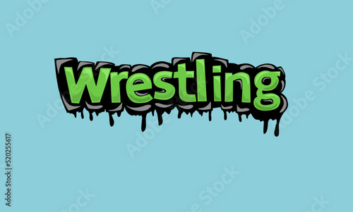WRESTLING background writing vector design