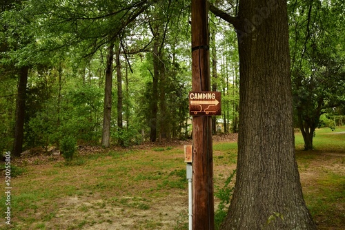 Camping sign