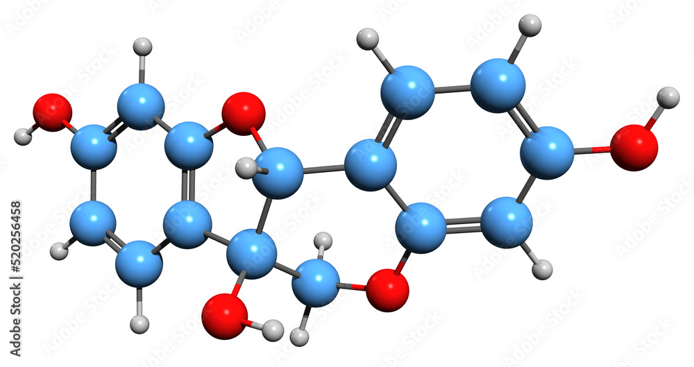 3D image of Glycinol skeletal formula - molecular chemical structure of isoflavonoid pterocarpan isolated on white background
3D image of Glycinol skeletal formula - molecular chemical structure of isoflavonoid pterocarpan isolated on white background