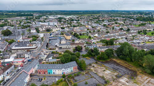 Ennis is the county town of County Clare ,view of colorful streets and neighborhoods, Ireland, July,23,2022A © zibikortas