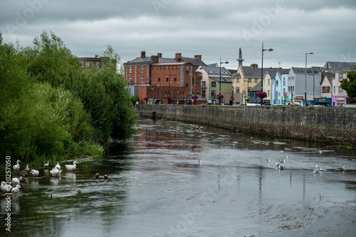 Ennis is the county town of County Clare ,view of colorful streets and neighborhoods, Ireland, July,23,2022A