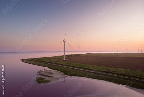 Wind farm in Kherson district, Ukraine