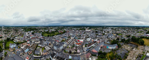 Ennis is the county town of County Clare ,view of colorful streets and neighborhoods, Ireland, July,23,2022A