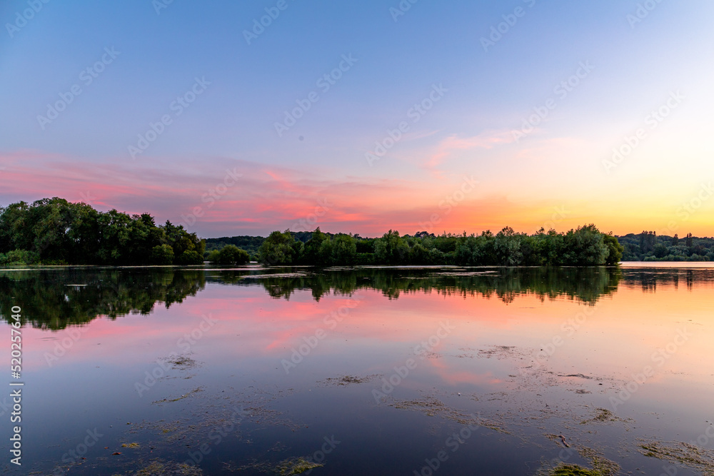 Sunset At Broadwater Lake in Harefield UK Sunset At Broadwater Lake in Harefield UK
