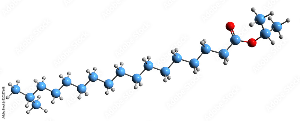 3D image of Isopropyl Isostearate skeletal formula - molecular chemical ...