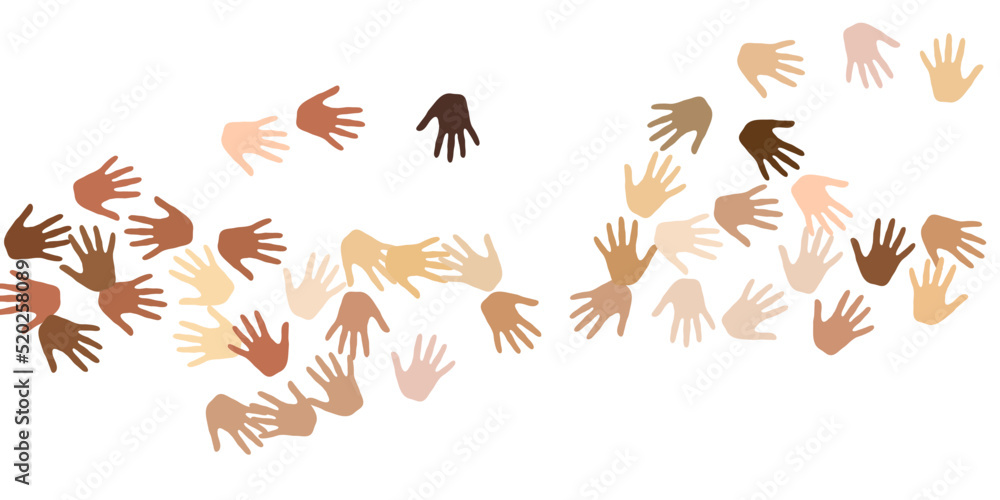 People hands of various skin tone vector illustration. Voting concept. People hands of various skin tone vector illustration. Voting concept.