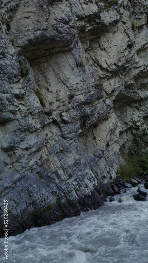 Mountain river, seething with strong stream among the rocks Mountain river, seething with strong stream among the rocks