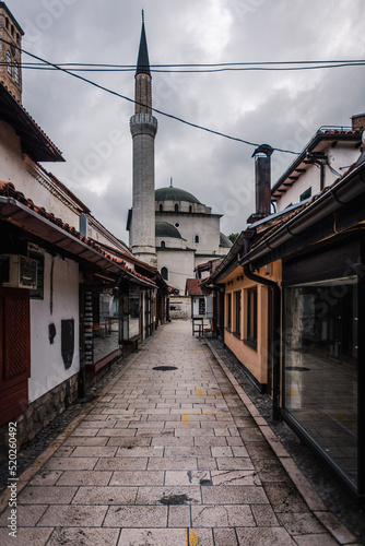 Sarajevo, Bosnia and Herzegovina Ancient mosque in the center of Sarajevo's old bazaar