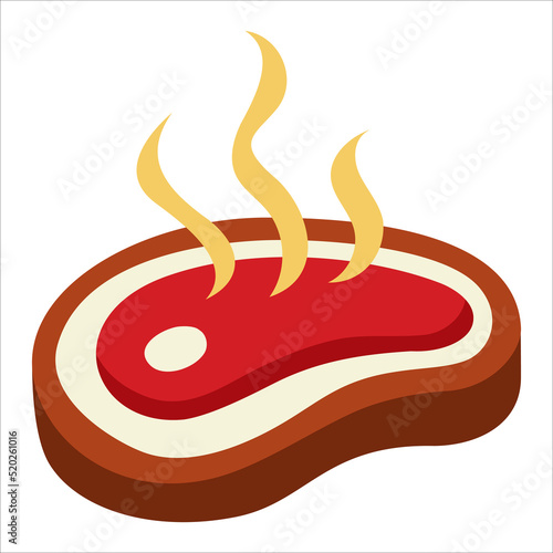 Hot Meat Steak BBQ Yummy Grill design