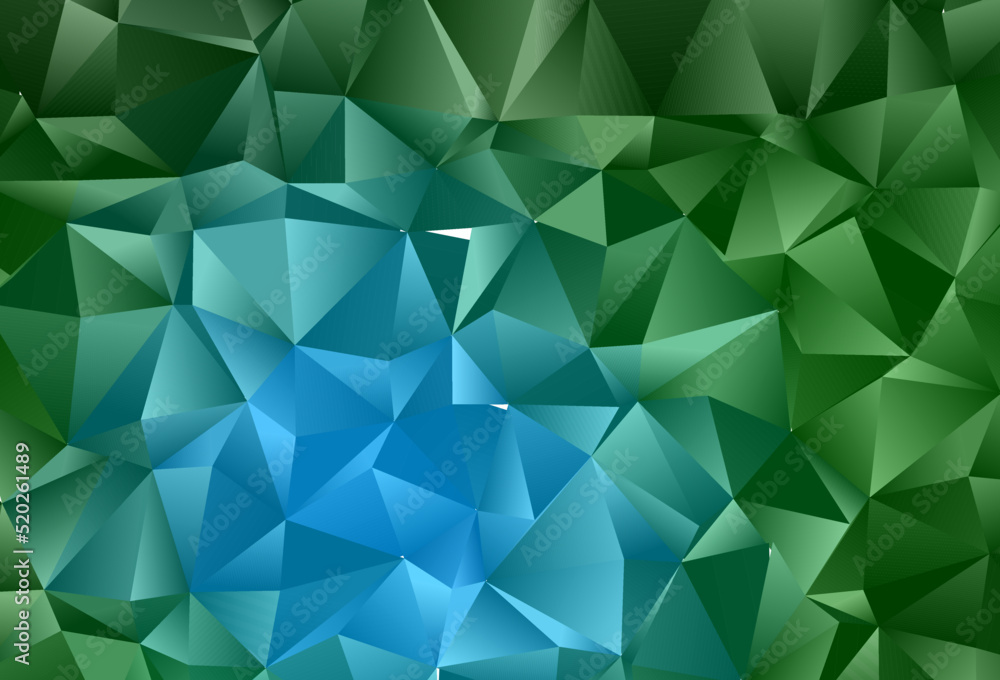 Dark Blue, Green vector blurry triangle template. Dark Blue, Green vector blurry triangle template.