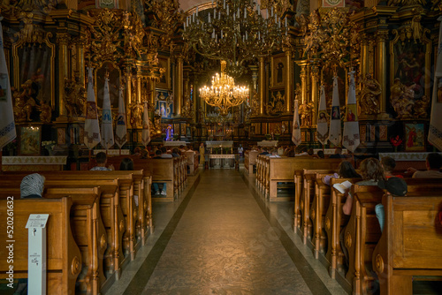 The baroque styled Greek Catholic church of St. Andrew in Lviv, Ukraine